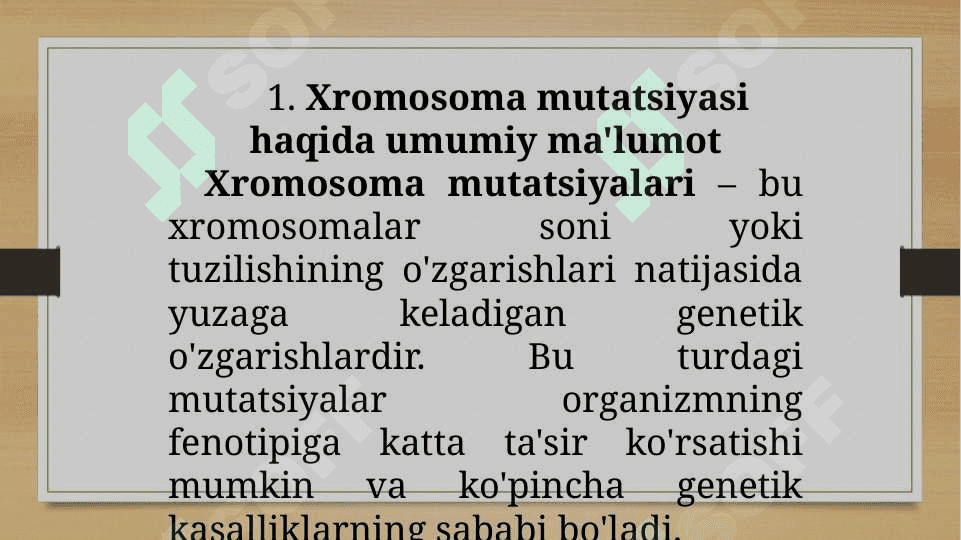 XROMOSOMA MUTATSIYASIGA DOIR MASALA VA MASHQ HAMDA YECHISH METODIKASI 2