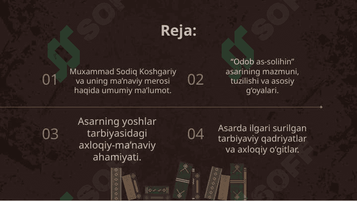 Muxammad Sodik Koshgariyning Odob as-solixin asarining tarbiyaviy axamiyati. 2