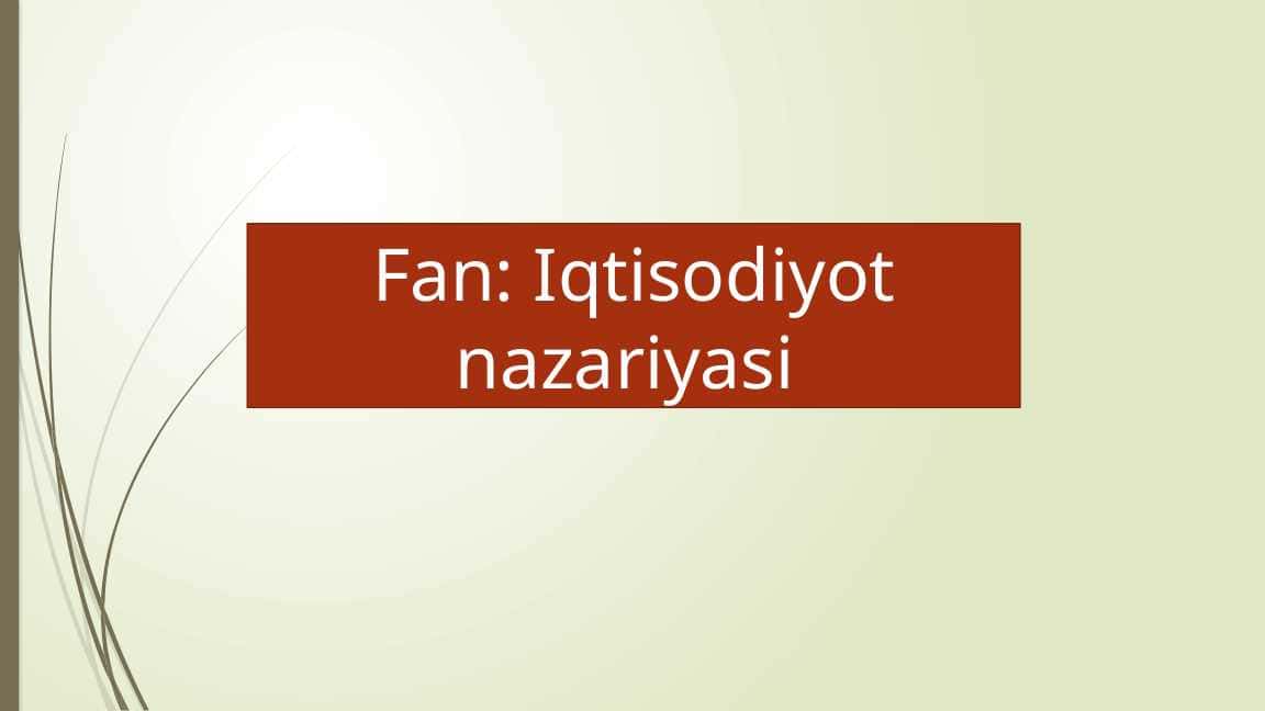 To'liq Bandlik va Ishlab Chiqarish Imkoniyatlari Chegarasi