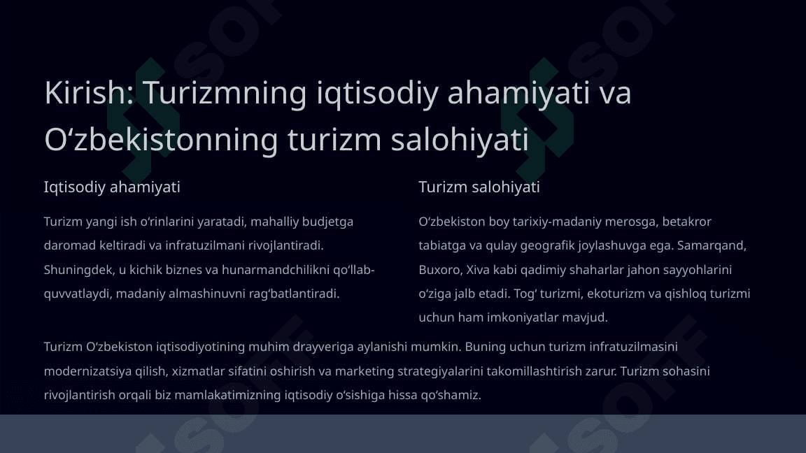 O‘zbekistonda Turizm Sohasini Rivojlantirishning Huquqiy Asoslari 2