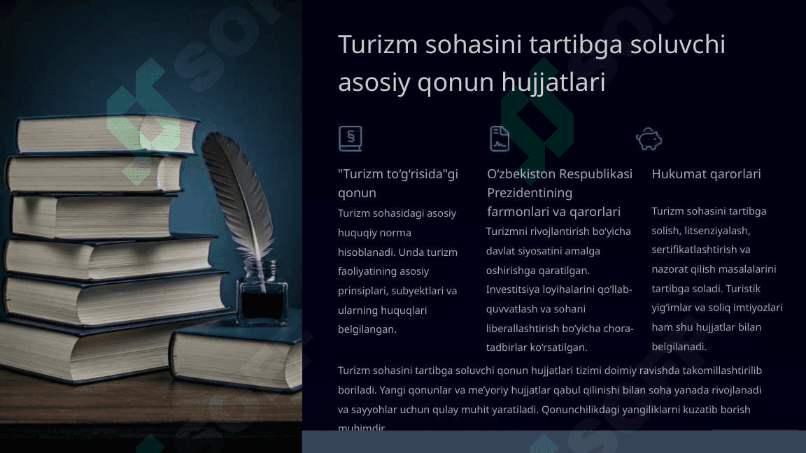 O‘zbekistonda Turizm Sohasini Rivojlantirishning Huquqiy Asoslari 4