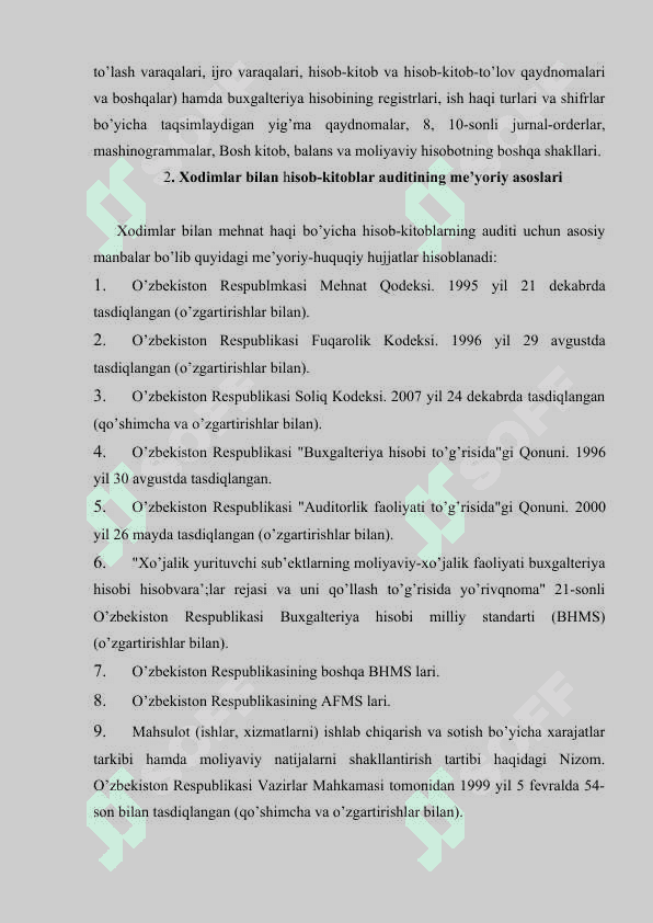 PERSONAL AUDITINI O`TKAZISHDA  ISH JOYLARINI TASHKIL ETISH VA ISHLARNI TAQSIMLASH SAMARADORLIGINI TAHLIL QILISH 4