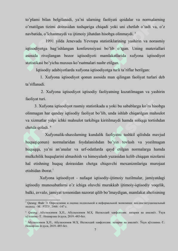 Xufyona Iqtisodiyotning Tarkibi , Sabablari va Oqibatlar 7