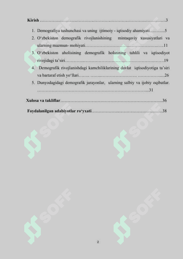 O‘ZBEKISTONDA DEMOGRAFIK RIVOJLANISHNING MINTAQAVIY XUSUSIYATLARI. 2
