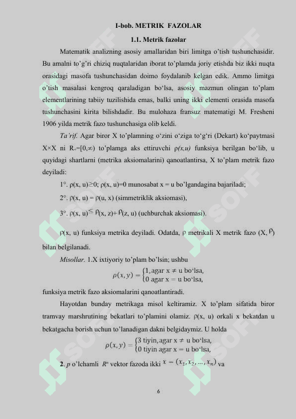 Metrik fazolar 6