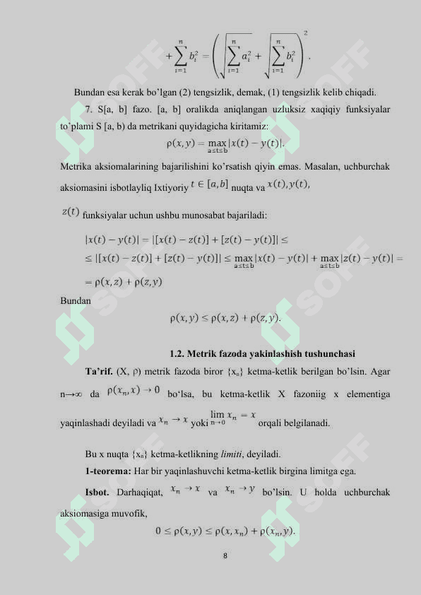 Metrik fazolar 8