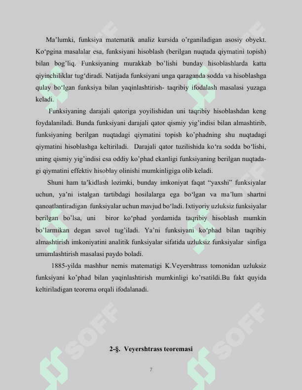 Funksiyani ko’phad bilan yaqinlashtirish 7