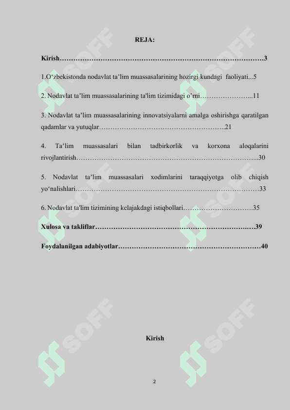 Mehnat bozorida oʻzbekistonning nodavlat taʼlim muassasalarining faoliyatini ragʻbatlantirish 2