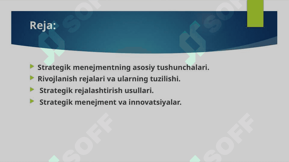 Ta’lim muassasalarida strategik menejment va rivojlanish rejalari 2