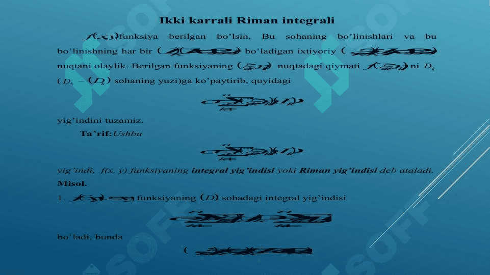 IKKI KARRALI INTEGRALLAR 6