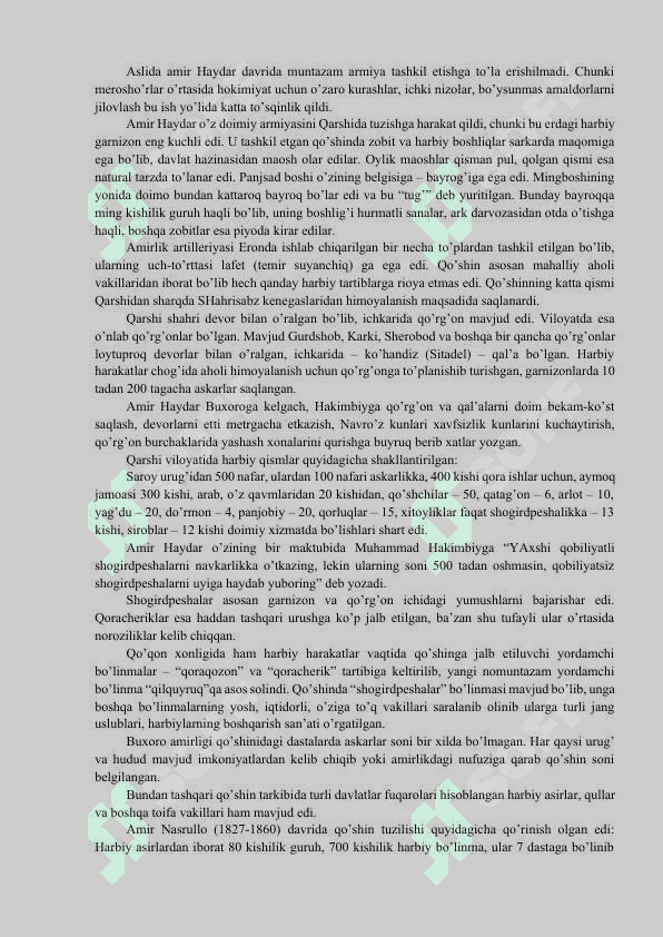 OʻRTA OSIYO XONLIKLARIDA HARBIY ISHLAR 2