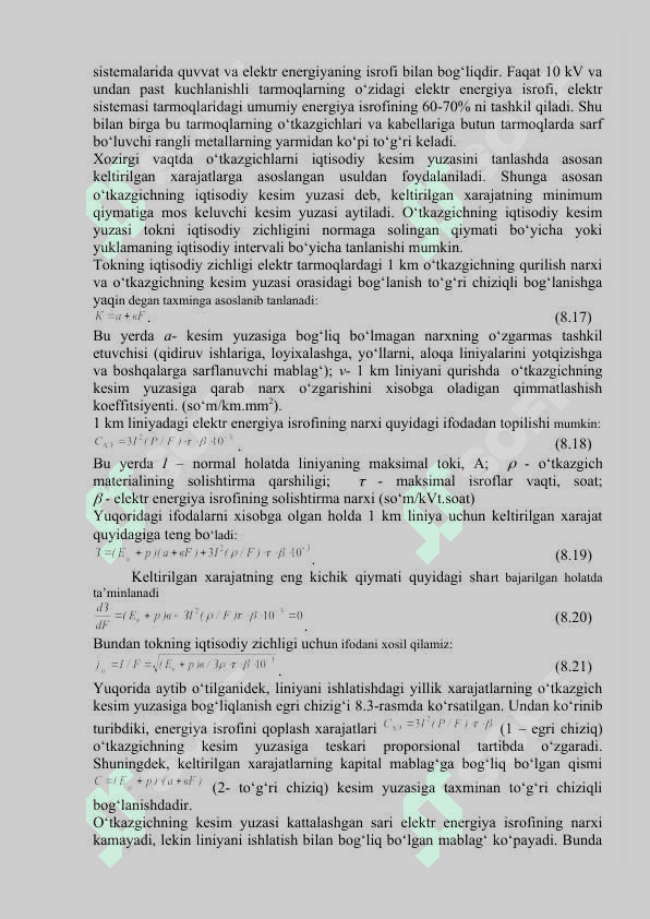 Elektr tarmog‘i ish holatining tahlili 8