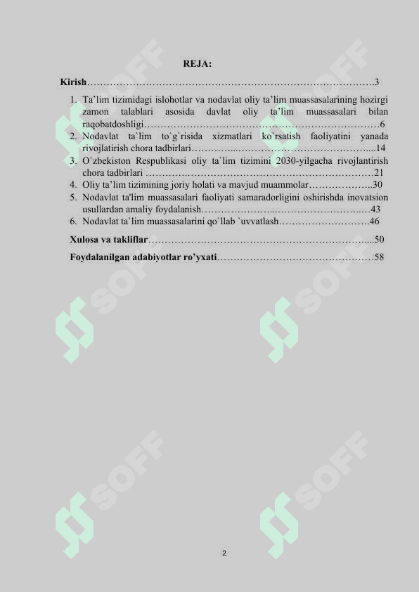 MEXNAT BOZORIDA NODAVLAT TA`LIM MUASSASALARI FAOLIYATINI RIVOJLANTIRISH 2