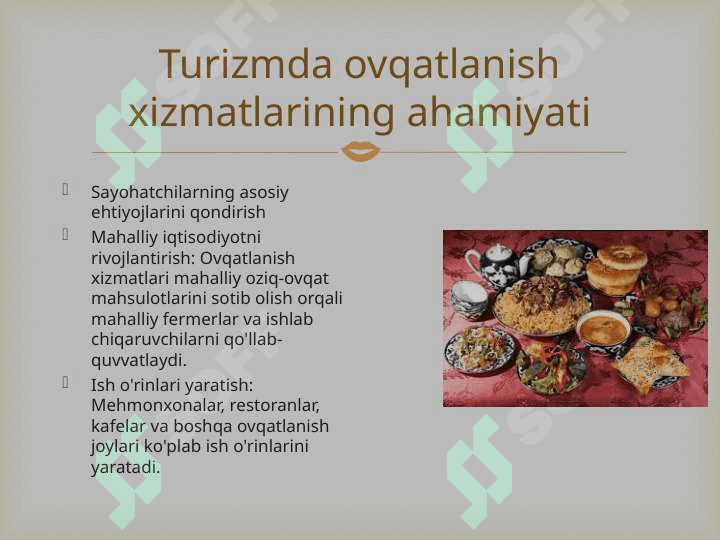 Turizmda ovqatlanish xizmatlari 3