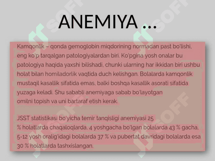 Anemiya kamqonlik 2
