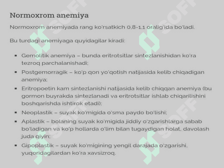 Anemiya kamqonlik 7