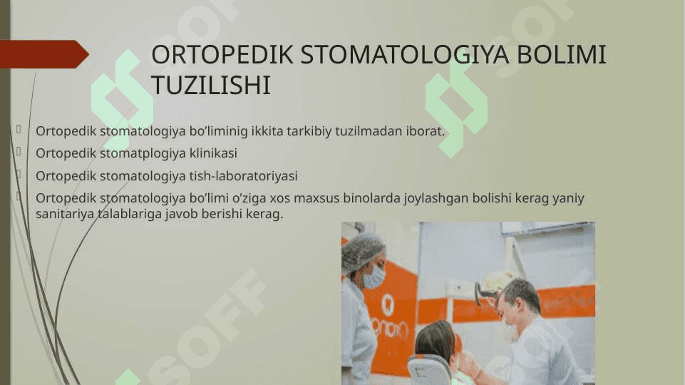 Ortopedik stomatologiya bo’limining tuzilishi. Deontologiya. Ergonomika va Yatrogeniya 3