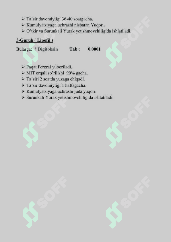 KLINIK FARMAKOLOGIYA O'QUV QO'LLANMA . Dorilar qo'llanilishi. Klinik farmakologiya sikl 4