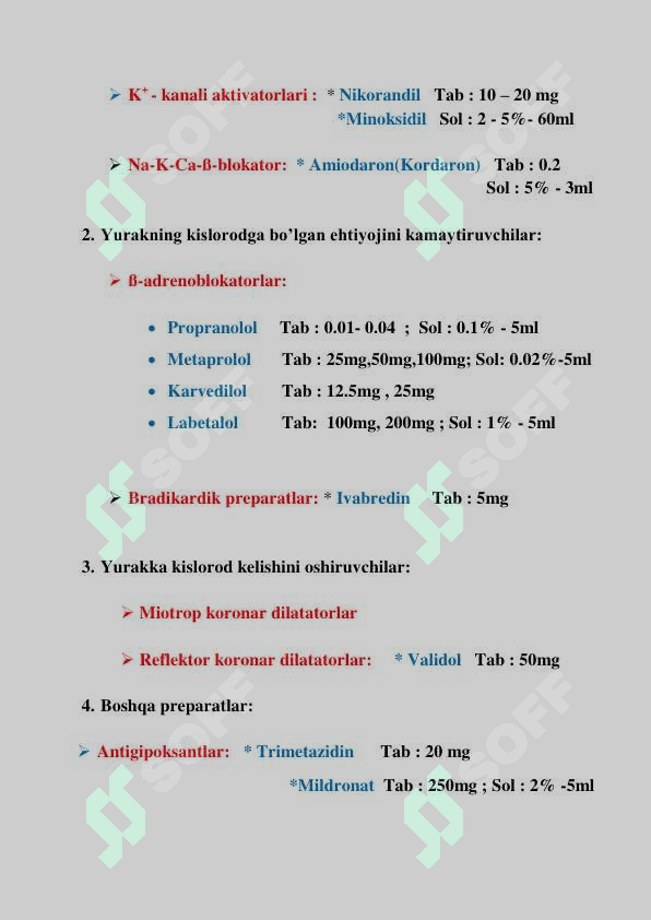 KLINIK FARMAKOLOGIYA O'QUV QO'LLANMA . Dorilar qo'llanilishi. Klinik farmakologiya sikl 8