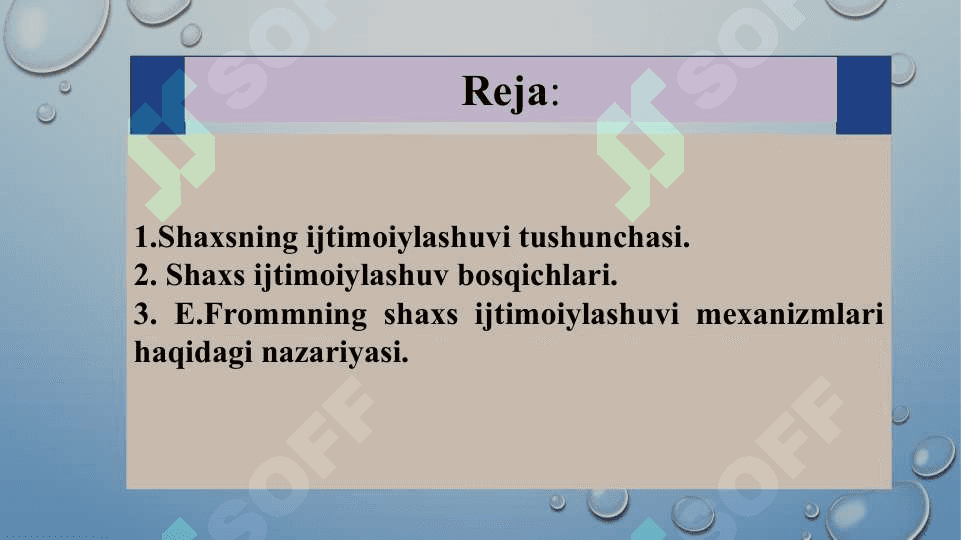 Shaxsning ijtimoiylashuv jarayoni 2