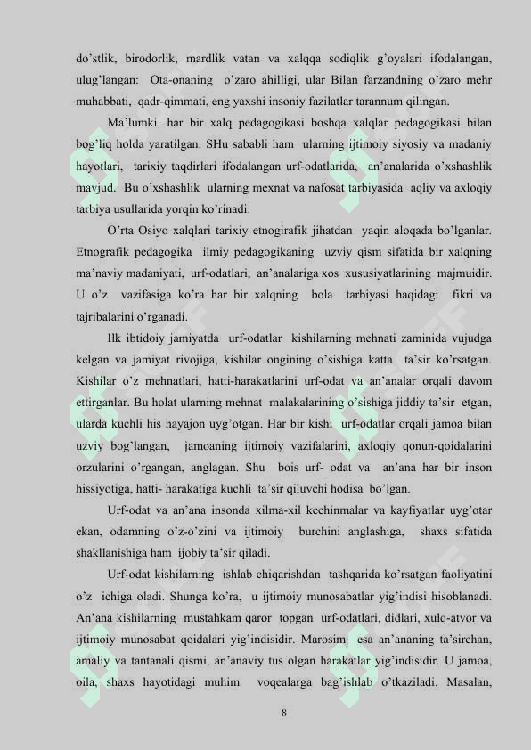 Tarbiyaviy tadbirlarda xalq rivoyatlaridan foydalanish 8