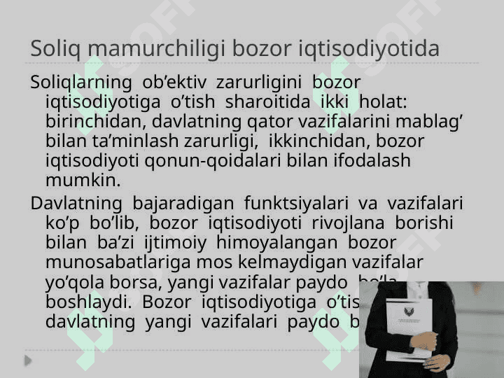 Soliq ma’murchiligining iqtisodiy mohiyati va ahamiyati 4