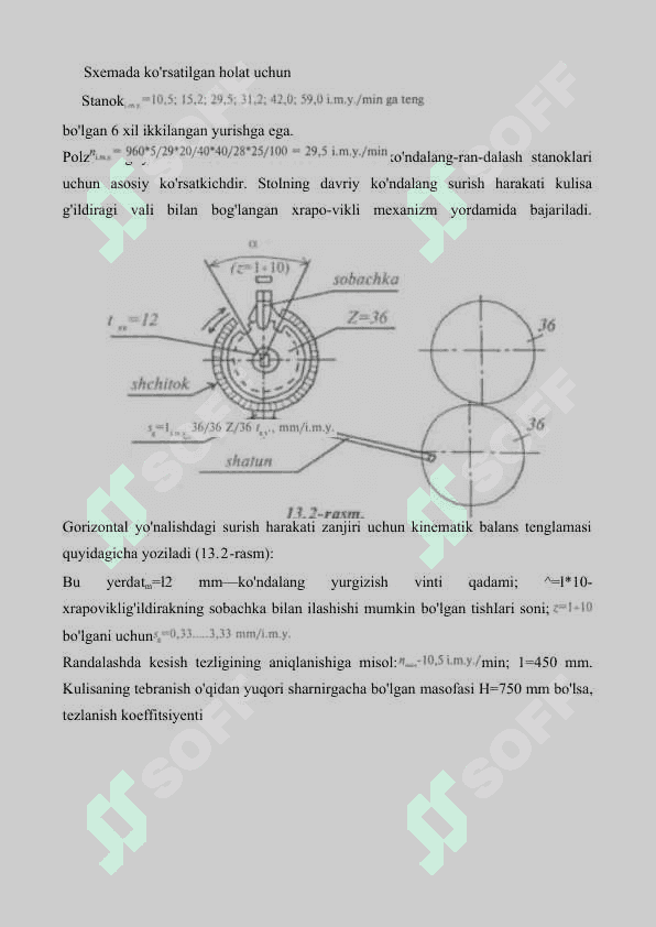 Randalash, o'yish va sidirish stanoklari 4