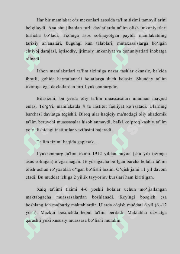 Ta'lim to'g'risidagi qonunning mohiyati 2