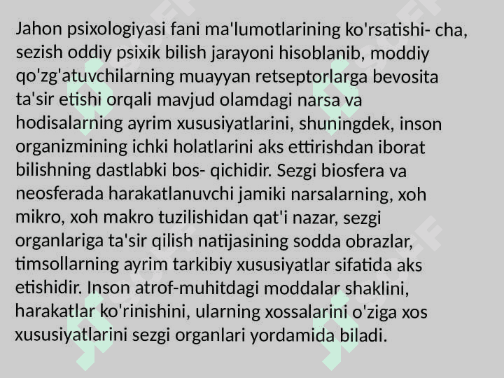 Sezgi turlari 3