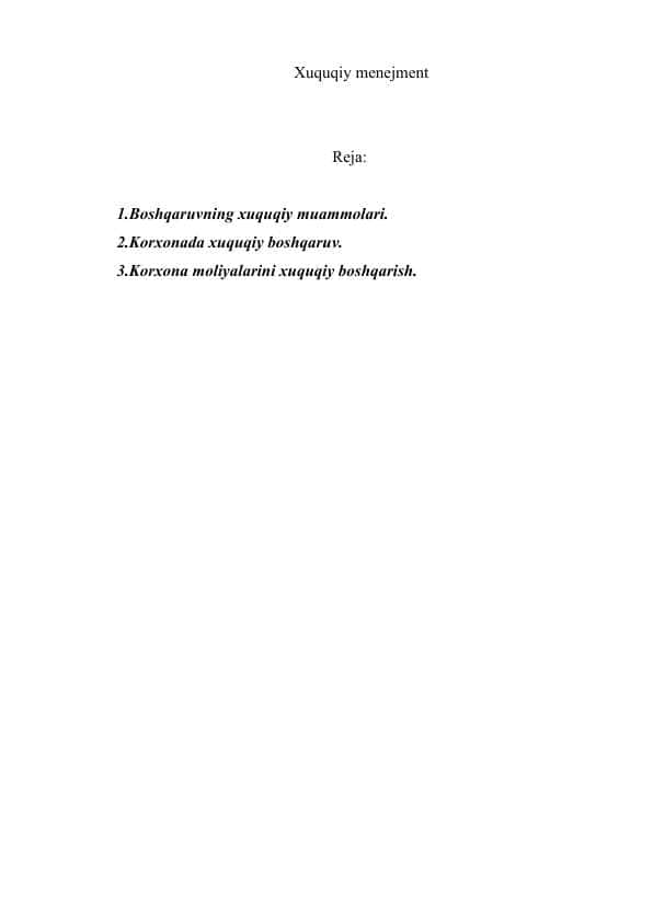 Xuquqiy menejment 1
