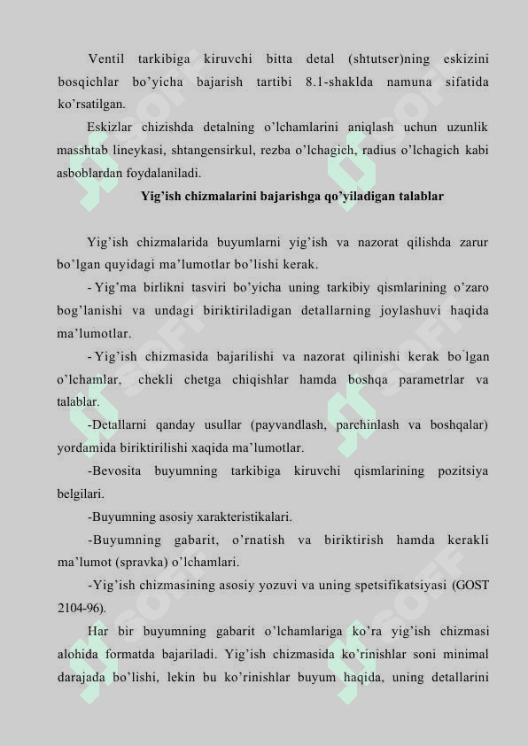 YIG‘ISH CHIZMALARINI TUZISH 4
