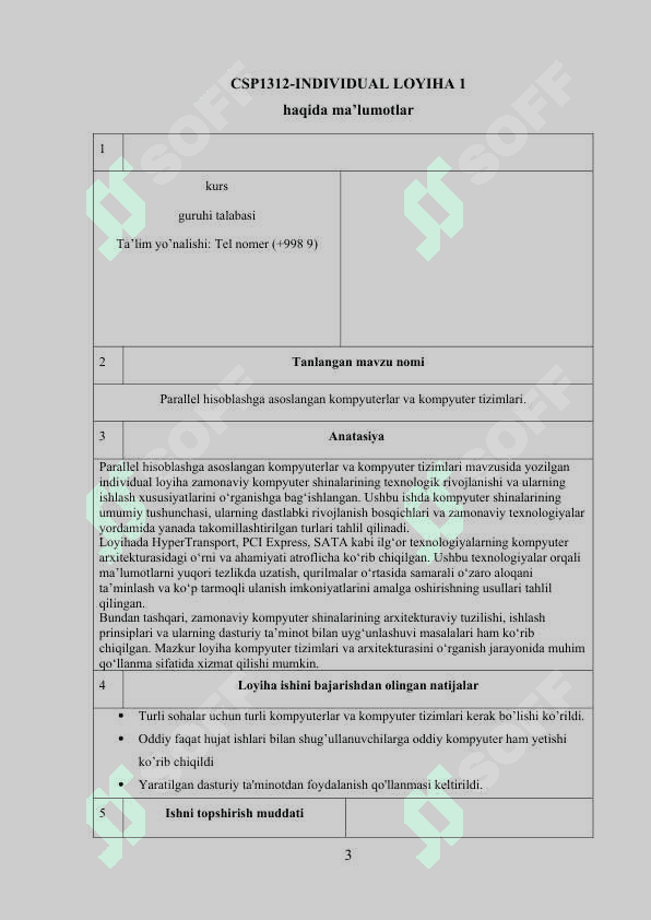 Individual loyiha 3