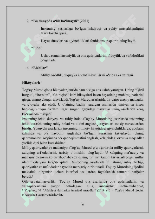 Maktabda Togʻay Murod Hayoti va Ijodini Oʻrganishda Interfaol Usullar 6