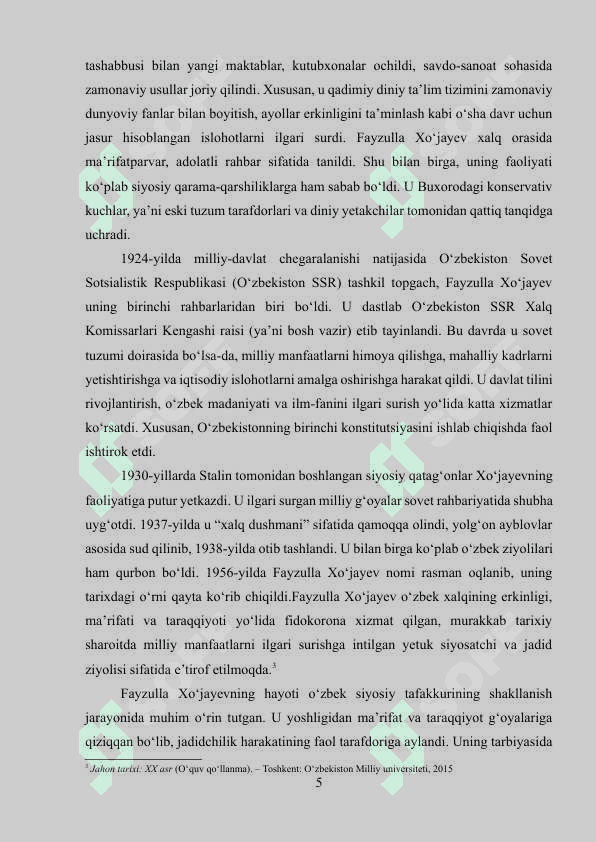 Fayzulla Xo'jayev hayoti va siyosiy ahvoli 5