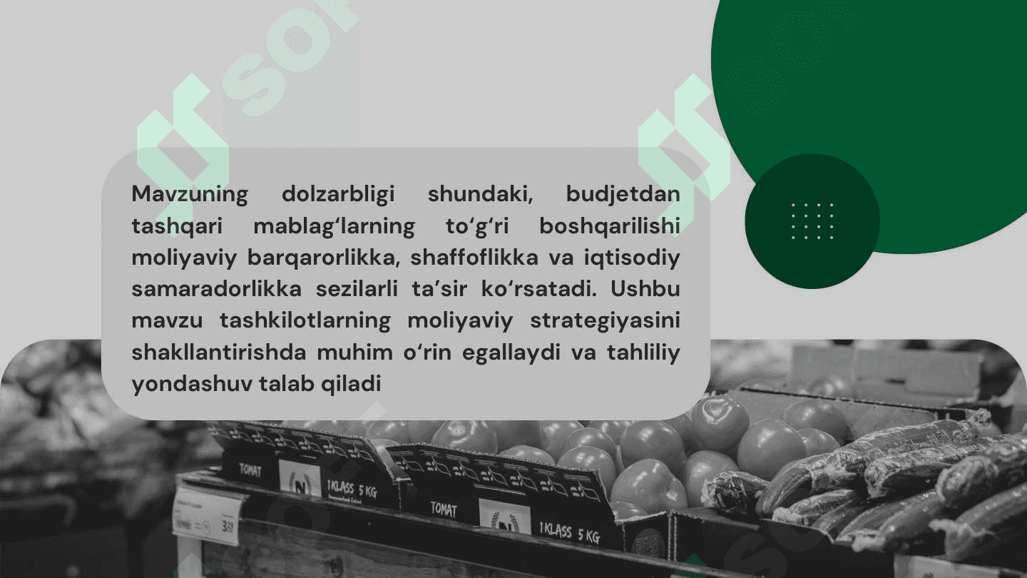 Budjetdan tashqari mablag'lar bo'yicha daromadlar va xarajatlar smetasini tuzish hamda ular ijrosi hisobi Budjetdan tashqari mablag'lar bo'yicha daromadlar va xarajatlar smetasini tuzish hamda ular ijrosi hisobi 4