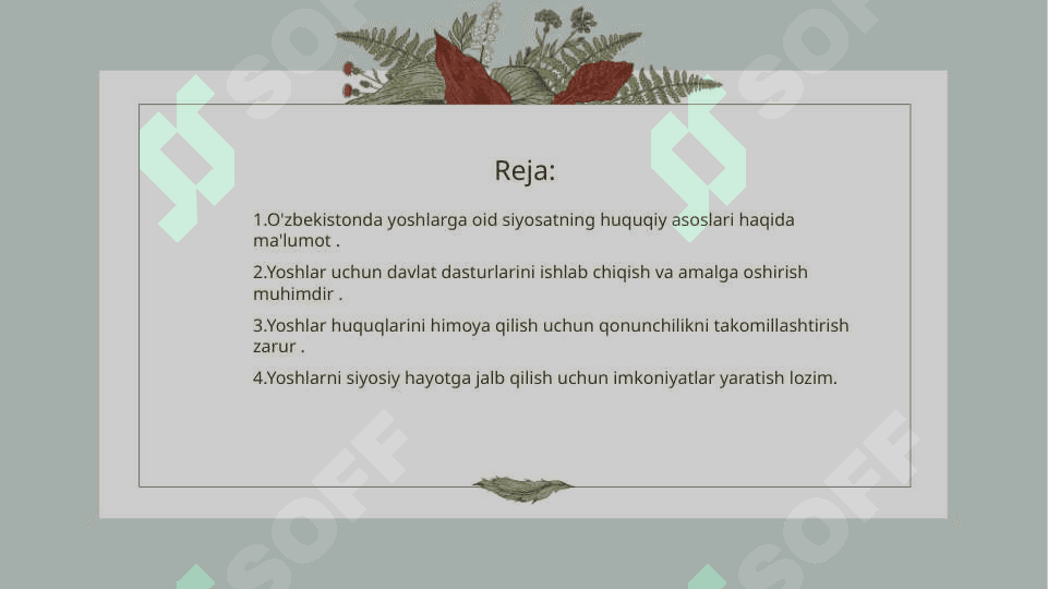 O'zbekistonda yoshlarga oid siyosatining huquqiy asoslari 2