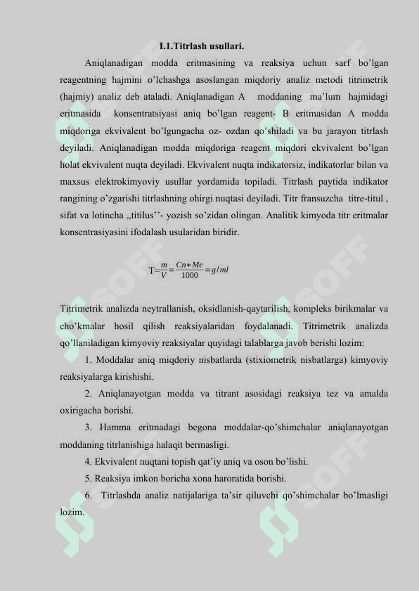 Titrlash usullari 5