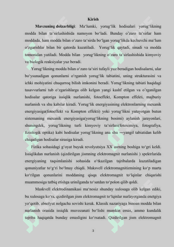 LYUMINESSENSIYA HODISASI VA UNING QO’LLANISHI. 3