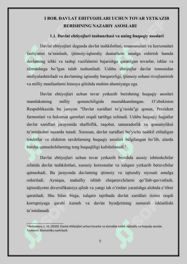 Davlat ehtiyojlari uchun tovarlar yetkazib berish. 5