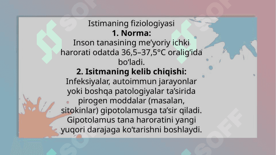 Umumiy buzilishlarning klinik ko‘rinishida algaritmik yondashuv asosida ichki kasalliklarning differentsial diagnozi: istima 3