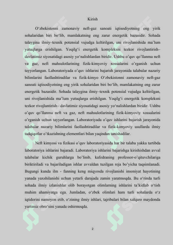 Gazlarni olish tozalash bosqinchlari 2