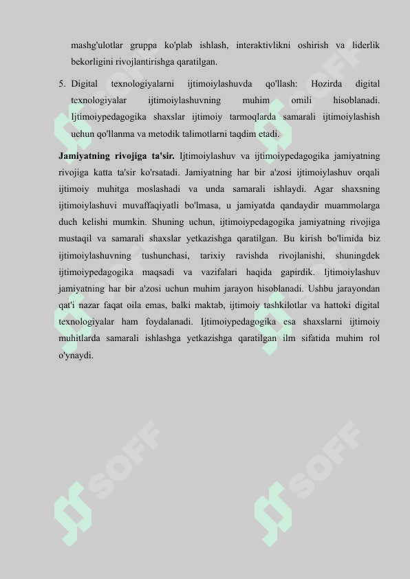 Ijtimoiylashuv-ijtimoiy pedagogikaning asosiy muammosi 5