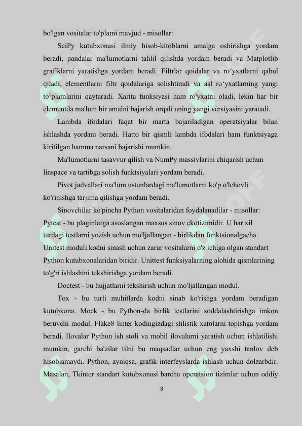 Python kutubxonasi va uning tuzilishi 8