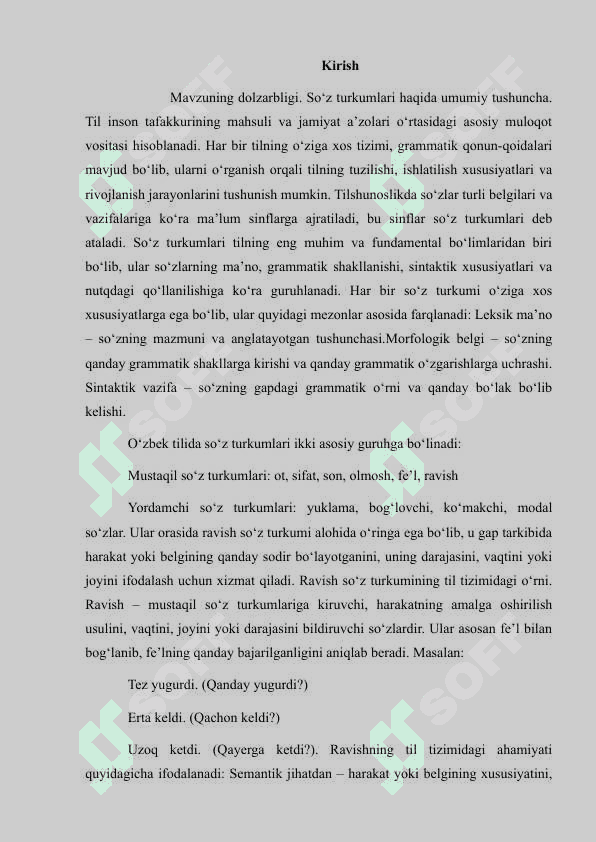 RAVISH SO’Z TURKUMI, UNING LEKSIK GRAMMATIK XUSUSIYATLARI. 2