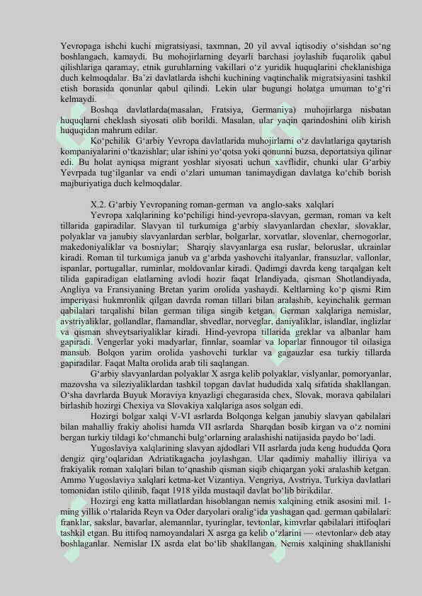 ‘ARBIY EVROPA XALQLARI 3