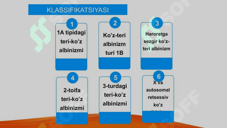 Albinizm.Etiopatogenezi, klinikasi, diagnostikasi, davolash va profilaktikasi 3