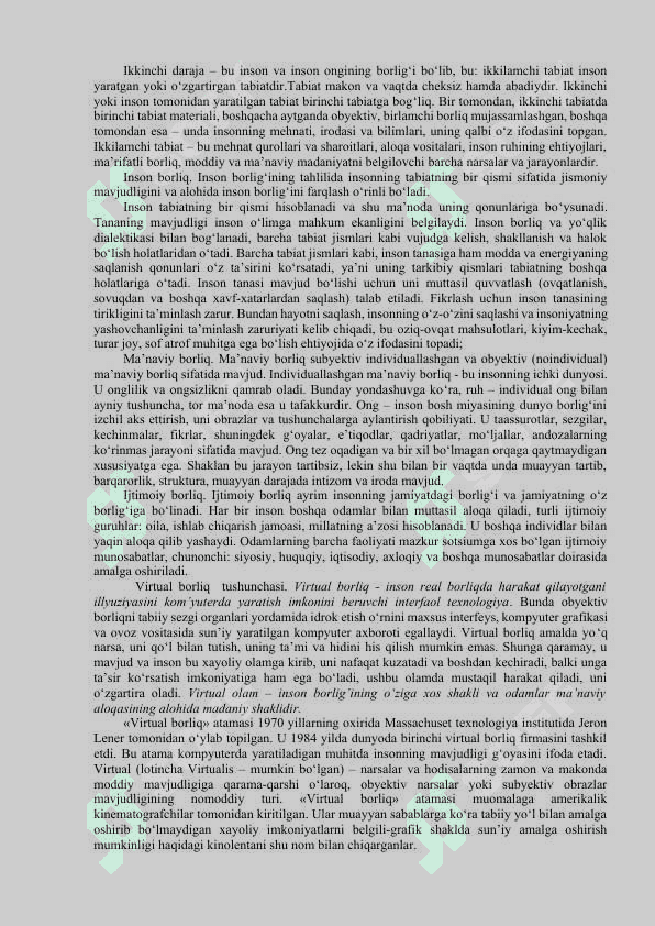 Borliq (ontologiya) va rivojlanish falsafasi 3