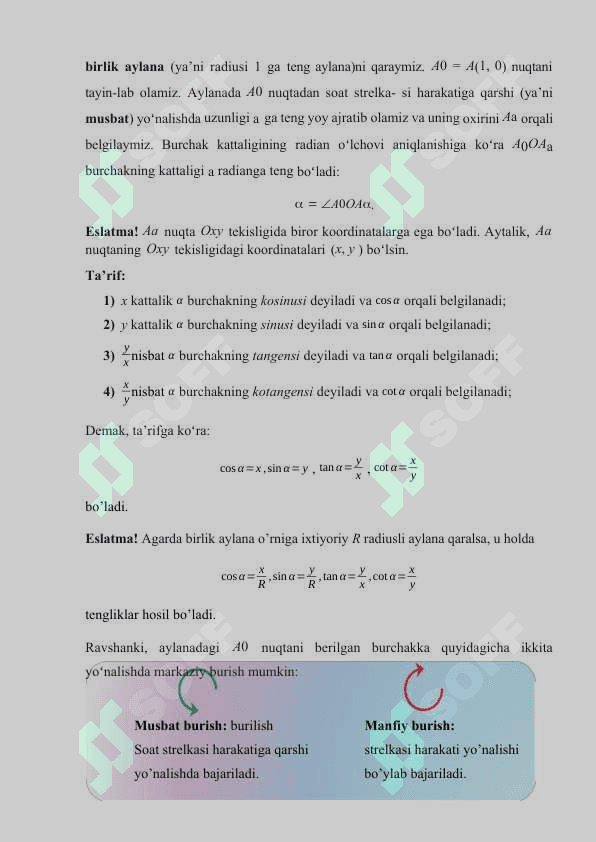 Trigonometrik funksiya va uning xossalari. Davriyligi 2