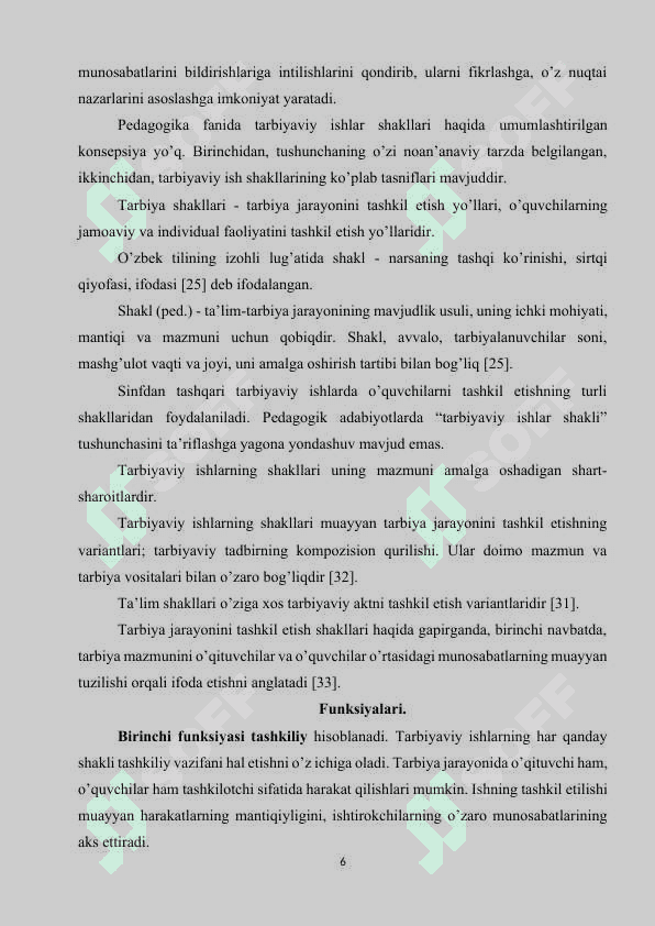 SINF FAOLLARINI ANIQLASH VA TARBIYALASH USULLARI 6