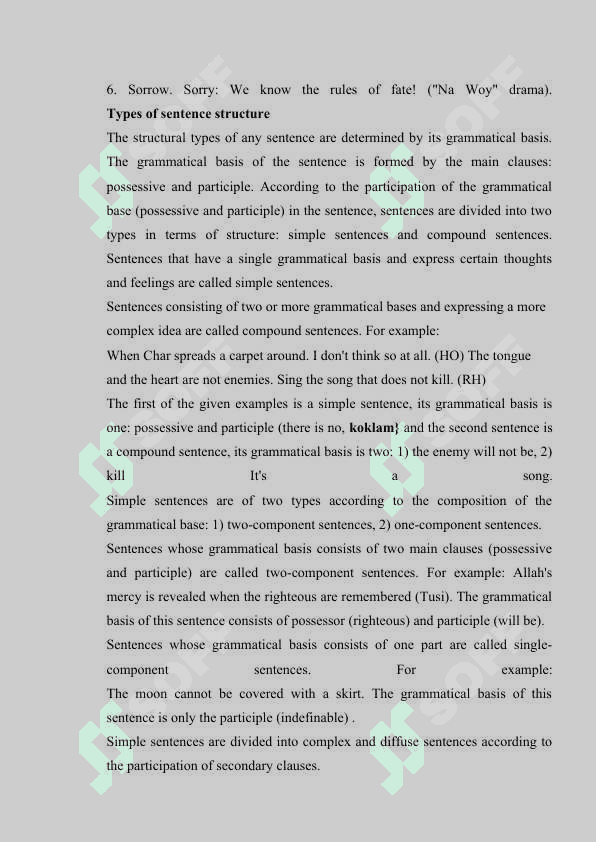 The exclamative and imperative clause types 8